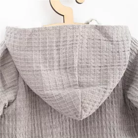 Kojenecký mušelínový overal s kapucí New Baby Comfort clothes šedá Šedá