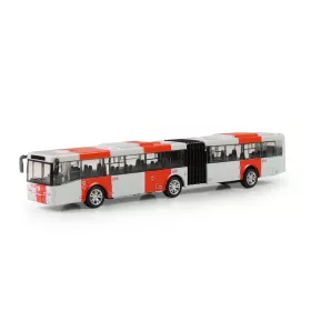 Kovový kloubový autobus PID Praha červený 18 cm RAPPA
