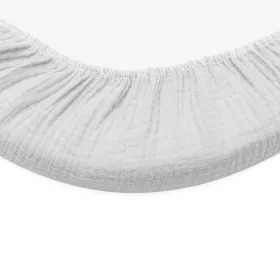 Mušelínové prostěradlo do kočárku New Baby 35x75 cm šedé