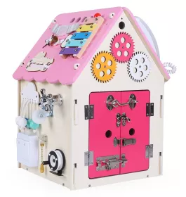 2Kids Toys Activity board Domeček růžový RAPPA