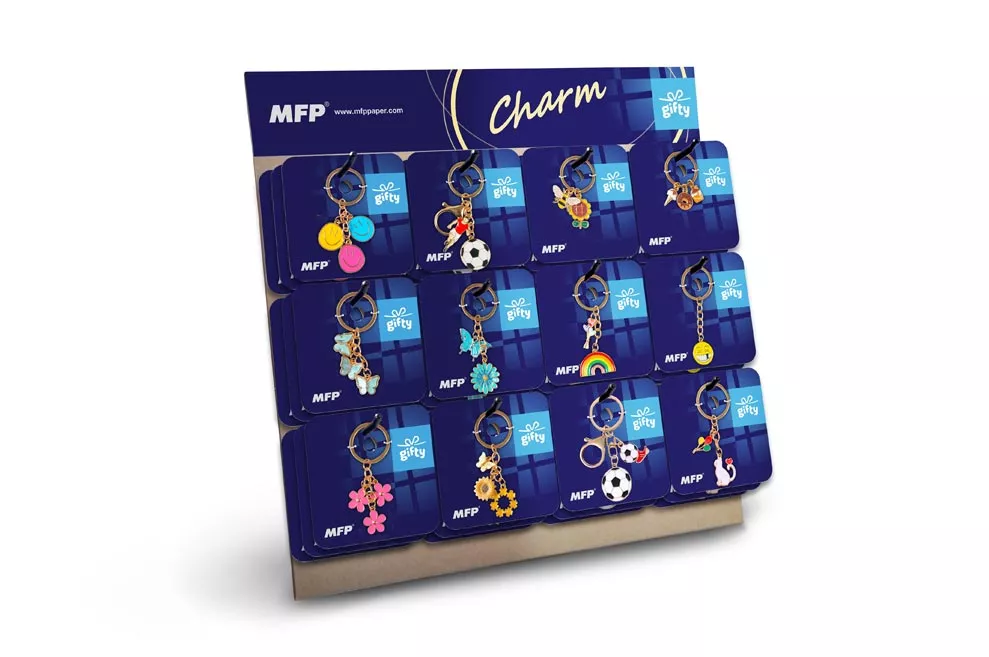 Klíčenka kov CHARM - Display 36 ks MFP