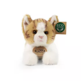 Plyšová kočka ležící hnědo-bílá 20 cm ECO-FRIENDLY RAPPA