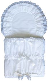 ESITO Zavinovačka klasická madeira 3 kanýry bílá 112x38 cm