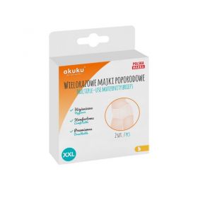 Poporodní kalhotky Akuku pro opakované použití vel.XXL Bílá