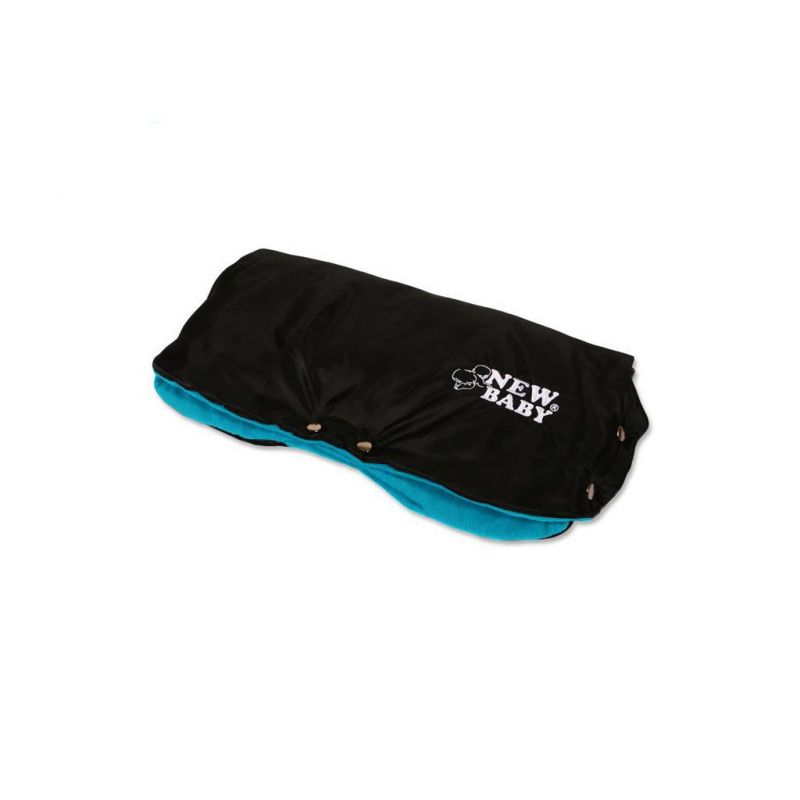 Rukávník na kočárek Classic Fleece black/blue NEW BABY