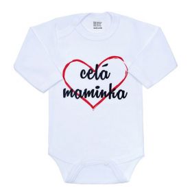 Body s potiskem New Baby celá maminka Červená | 50