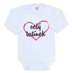 Body s potiskem New Baby celý tatínek Červená