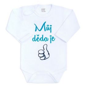 Body s potiskem New Baby Můj děda je jednička Tyrkysová | 74 (6-9m)