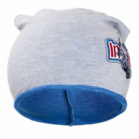Podzimní dětská čepička New Baby In-line šedo-modrá Šedá | 110 (4-5r)