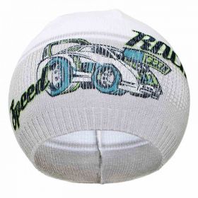 Podzimní dětská čepička New Baby Racing šedá Šedá | 110 (4-5r)