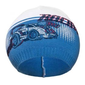 Podzimní dětská čepička New Baby Racing tmavě modrá | 110 (4-5r)