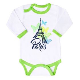 Kojenecké body s dlouhým rukávem New Baby Towns zelené | 62 (3-6m), 68 (4-6m), 80 (9-12m)