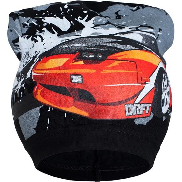 Jarní dětská čepička New Baby auto černé Černá
