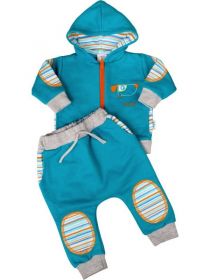 2-dílná soupravička New Baby Puppik 2 tyrkysová | 56 (0-3m)