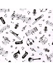 Kojenecké bavlněné polodupačky New Baby Music Bílá