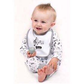 Kojenecké bavlněné polodupačky New Baby Music Bílá