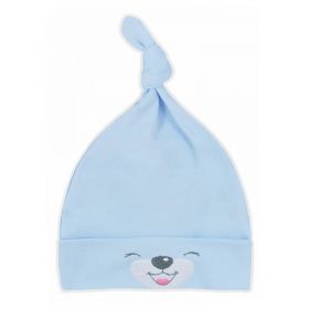 Bavlněná kojenecká čepička Bobas Fashion Lucky modrá | 62 (3-6m), 68 (4-6m)