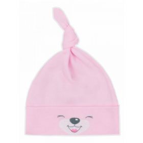 Bavlněná kojenecká čepička Bobas Fashion Lucky růžová | 62 (3-6m), 68 (4-6m)