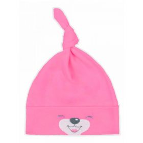 Bavlněná kojenecká čepička Bobas Fashion Lucky tmavě růžová | 62 (3-6m), 68 (4-6m)