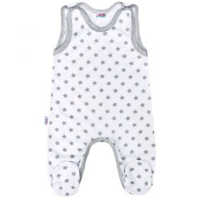 Kojenecké dupačky New Baby Classic II šedé s hvězdičkami Šedá