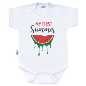 Body s potiskem New Baby My first Summer Červená | 80 (9-12m)