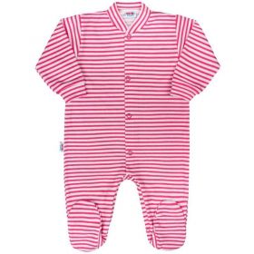 Kojenecký overal New Baby Classic II s růžovými pruhy | 74 (6-9m)