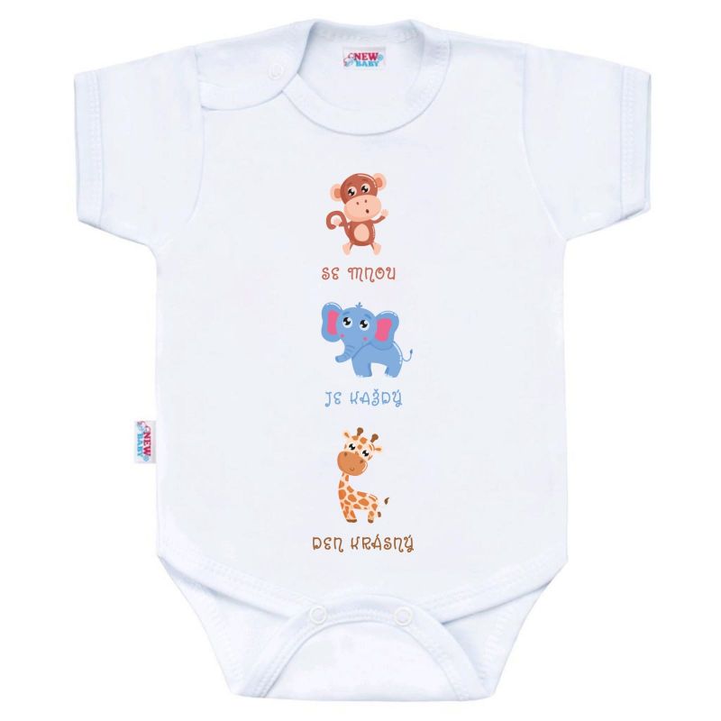 Body s potiskem New Baby ...Krásný Den Dle obrázku