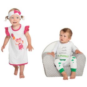 Body s potiskem New Baby jíst spát kakat... A ZNOVU! Bílá