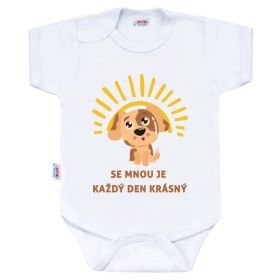 Body s potiskem New Baby SE MNOU JE KAŽDÝ DEN KRÁSNÝ Dle obrázku | 50, 86 (12-18m)