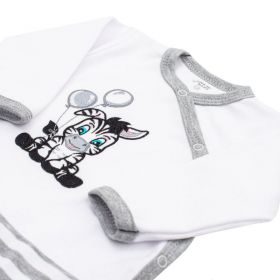 Kojenecký bavlněný overal New Baby Zebra exclusive Bílá