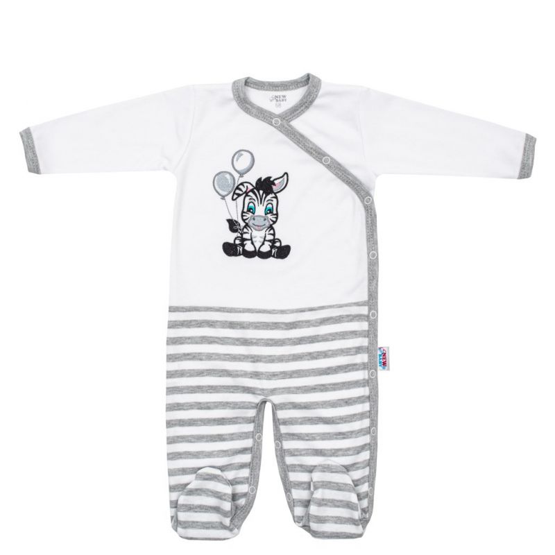 Kojenecký bavlněný overal New Baby Zebra exclusive Bílá