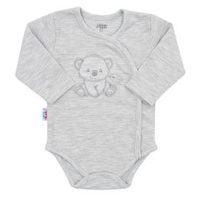 Kojenecká soupravička do porodnice New Baby Sweet Bear šedá Šedá