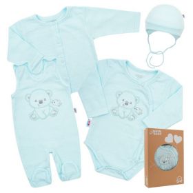 Kojenecká soupravička do porodnice New Baby Sweet Bear modrá | 50