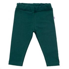 Kojenecké bavlněné legíny New Baby Leggings tmavě zelené