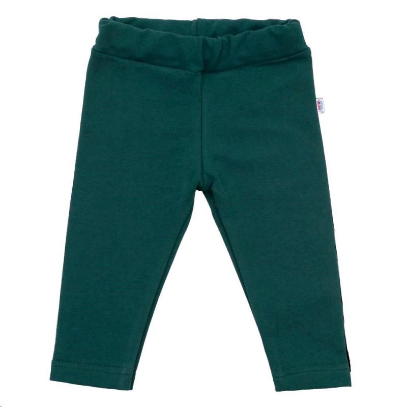 Kojenecké bavlněné legíny New Baby Leggings tmavě zelené