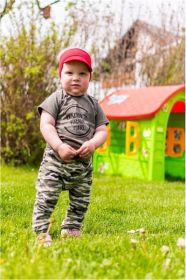 2-dílná kojenecká souprava New Baby Army girl Zelená