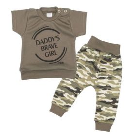 2-dílná kojenecká souprava New Baby Army girl Zelená | 56 (0-3m)