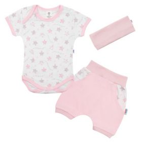 3-dílná letní bavlněná souprava New Baby Perfect Summer růžová | 92 (18-24m)