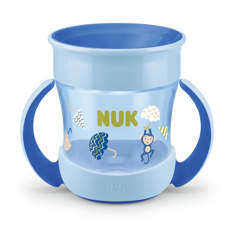 Dětský hrníček Mini Magic NUK 360° s víčkem modrý