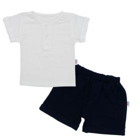 Kojenecká mušelínová soupravička New Baby Summer Nature Collection tmavě modrá | 56 (0-3m), 62 (3-6m)