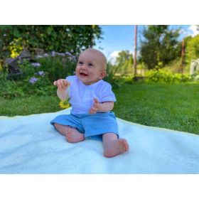Kojenecká mušelínová soupravička New Baby Summer Nature Collection tmavě modrá