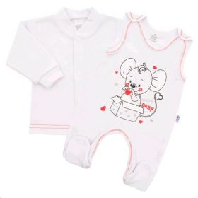 Kojenecká soupravička New Baby Mouse bílá | 80 (9-12m), 86 (12-18m)