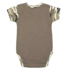 Kojenecké body s krátkým rukávem New Baby Army girl Zelená