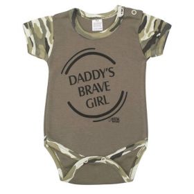 Kojenecké body s krátkým rukávem New Baby Army girl Zelená | 56 (0-3m), 62 (3-6m), 68 (4-6m), 74 (6-9m), 80 (9-12m), 86 (12-18m), 92 (18-24m)