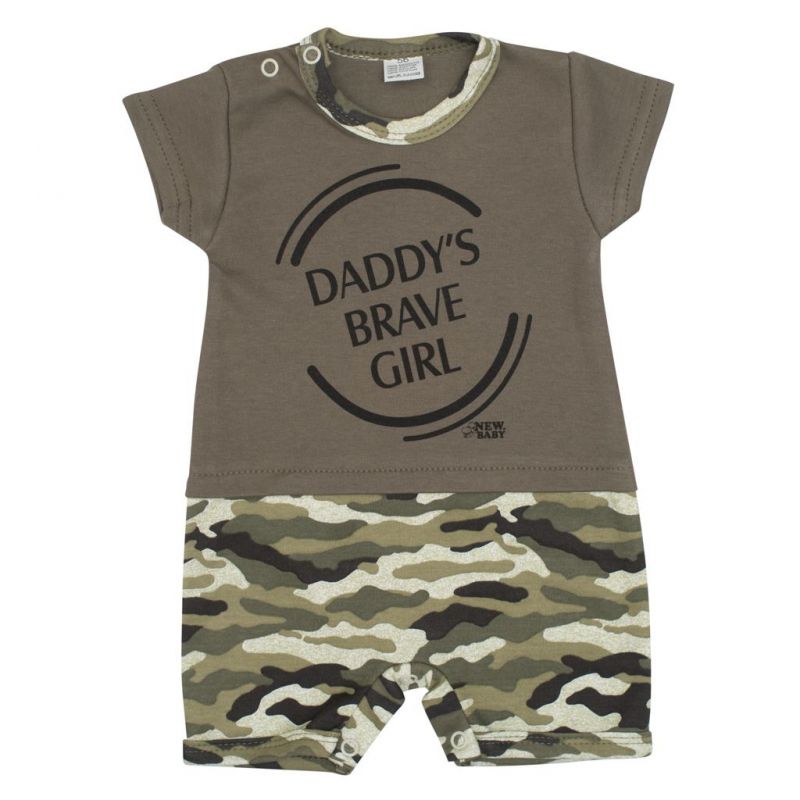 Kojenecký letní overal New Baby Army girl Zelená