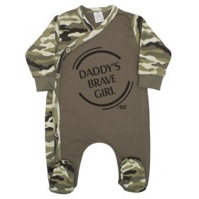 Kojenecký overal New Baby Army girl Zelená