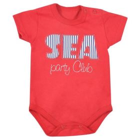 Kojenecké letní body Koala Sea Party červené Červená | 62 (3-6m), 68 (4-6m), 74 (6-9m)