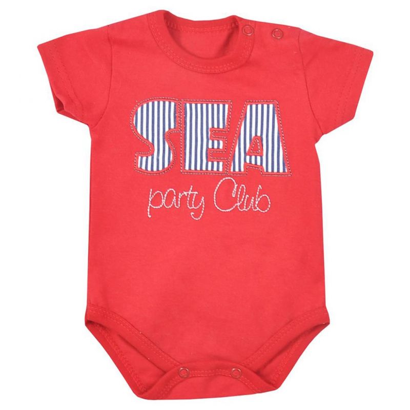 Kojenecké letní body Koala Sea Party červené Červená