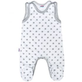 Kojenecké dupačky New Baby Classic II šedé s hvězdičkami Šedá