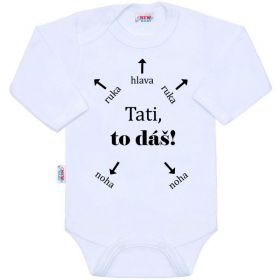 Body s potiskem New Baby Tati, to dáš! Bílá